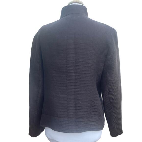 Lafayette 148 New York Brown Linen/Cotton Blend Blazer - Picture 14 of 15